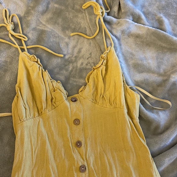 Yellow Button Midi Dress - Picture 4 of 6
